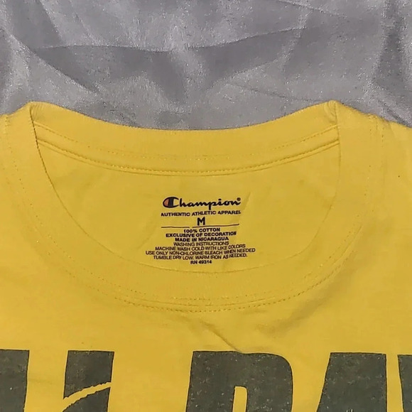 Champion GUS MAKER Youth Boys size M "ALL DAY EVERY DAY" yellow/gold shirt LOT A - Picture 3 of 6